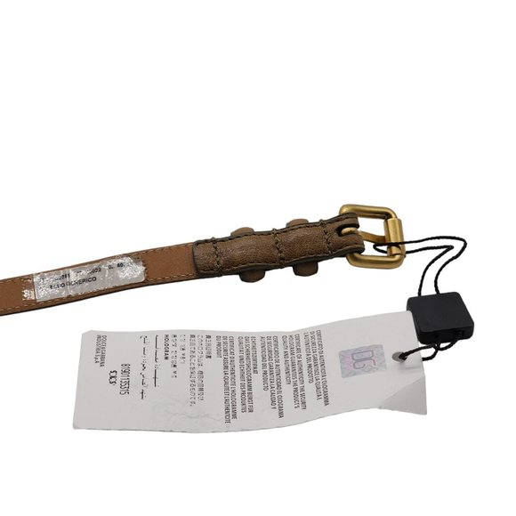 D&G Dolce&Gabbana Skinny Leather Belt - Picture 2 of 2